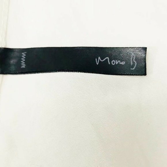 Mono B Top Tie Waist Hi Lo Short Sleeve - Picture 6 of 6